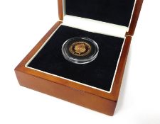 A QEII, proof, gold sovereign, 2015, 'Poppy Sovereign'.