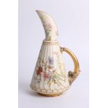 A Royal Worcester porcelain spout jug, number 1361.
