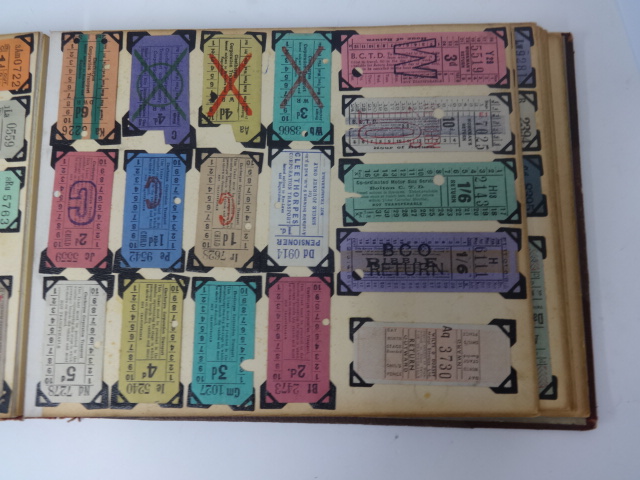 An interesting collection of original tram tickets in album, approximately 200. - Bild 2 aus 12