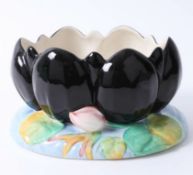 Clarice Cliff, Black Lilly centre piece (Newport Pottery) height 13cm.