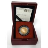 Royal Mint, QEII, proof, gold sovereign, 2018 boxed.
