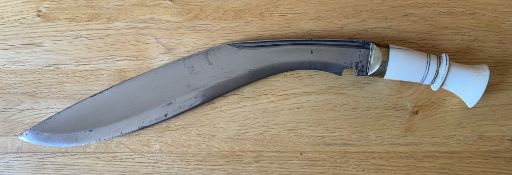A superb Ivory handled kukri, probably WW1 era, the scabbard inner is original, but the outer is a