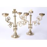 Pair of antique Ecclesiastical candle sticks.