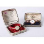 A Rotary ladies vintage wristwatch, boxed, together with another vintage ladies wristwatch with an