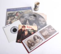 A mixed lot of photographs and postcards including Royalty, some shipping, together with two Beatles