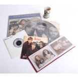 A mixed lot of photographs and postcards including Royalty, some shipping, together with two Beatles