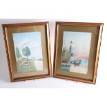 Two watercolours, signed Clozzi?