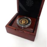 Royal Mint, QEII, proof, gold sovereign, 2017, 'St. Georges Day', boxed.