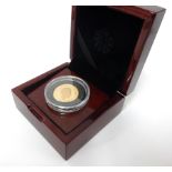 Royal Mint, QEII, proof, gold sovereign, 2015, boxed.