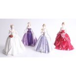 Four Coalport figures by Elizabeth Emanuel, 'Lady Helen', 'Her Heart's Desire', 'Grand Finale'