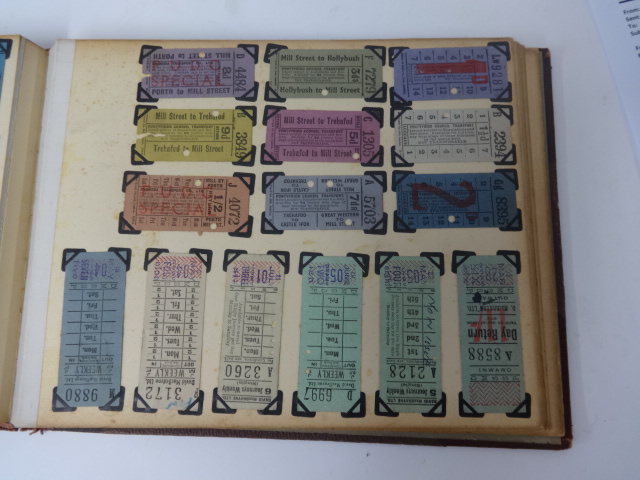 An interesting collection of original tram tickets in album, approximately 200. - Bild 4 aus 12