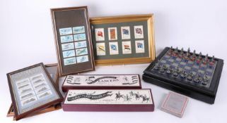 Battle of Waterloo chest set by Franklin Mint, collection of various Martins and other framed