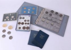 Large suitcase of various coins.