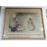 Sir William Russell Flint, a Frost and Reed print, pencil signed titled 'Casilda's White