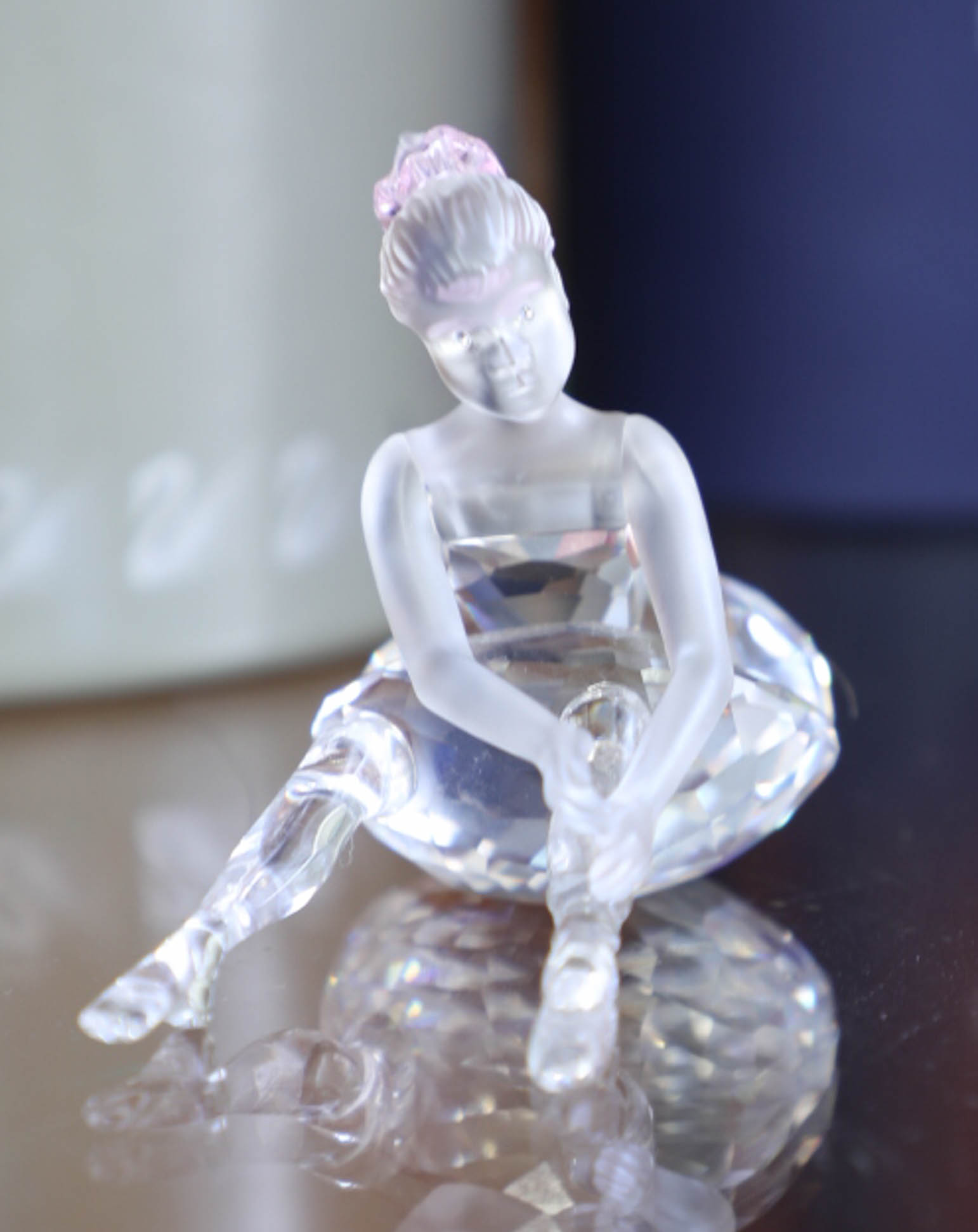 Swarovski Crystal, Seated Ballerina, boxed.