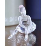 Swarovski Crystal, Seated Ballerina, boxed.