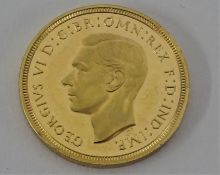 George VI, gold sovereign, 1937, plain edge.