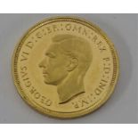 George VI, gold sovereign, 1937, plain edge.