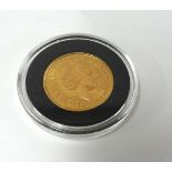 Royal Mint, QEII, proof, gold sovereign, 2002, shield back.