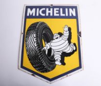 Michelin enamelled sign, height 42cm.