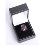 An 14ct single stone ring set with Alexandrite?