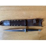 An H. G. Long & Co. U.S.M.C. Second pattern Fairbairn Sykes Knife with a 17.5cm long blade.