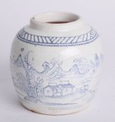 A 19th century Chinese blue and white ginger jar.