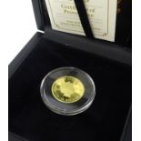 Perth Mint, Australian proof, gold sovereign, 2016, boxed.