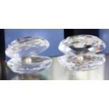Swarovski Crystal, Pearls in Clam Shells, boxed.