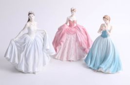 Three Coalport figures, 'Dearest Rose', 'Beth' and 'Sweet Charity', with certificates.