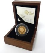 Royal Mint, QEII, proof, gold sovereign, 2011, boxed.