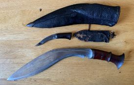 A nice and potential an early (pre-WW1) 2/8th Gurkha Rifles battalion kukri, with a blade length