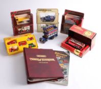 A large collection of boxed and loose diecast model cars including 'Models of Yesteryear'.