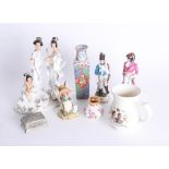 Collection of various modern porcelain military figures, ornamental ceramics and commemorative