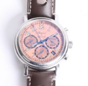 Chopard for Molina, a gents stainless steel chronograph watch, year 2000, limited edition copper