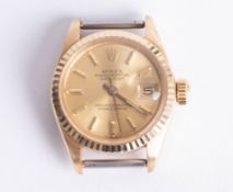 Rolex, an 18ct ladies Oyster Perpetual Datejust wristwatch (head only).