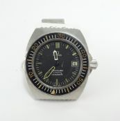 Omega, a rare gents stainless steel Omega Seamaster 'Baby Ploprof' divers wristwatch,