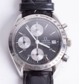 Omega, a gents stainless steel Speedmaster Automatic Chronograph wristwatch.