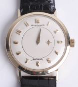 Longines, a gents 14k automatic Mystery Dial gents wristwatch, back marked 'Use Admiral Wrench',