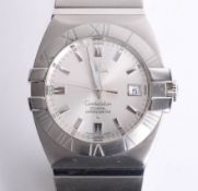 Omega, a gents Constellation Co Axial stainless steel wristwatch, 90270, papers dated 24/12/2016, No