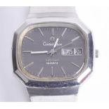 Omega, a 1970's Constellation Quartz, stainless steel wristwatch with date, and original bracelet (