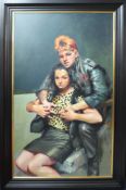 Robert Lenkiewicz (1941-2002) 'Gary and Carol in Leather, 1983', oil on canvas, Provenance: Bonham'