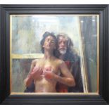 Robert Lenkiewicz (1941-2002) oil on canvas, signed and titled verso 'Self Portrait with Yana