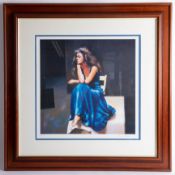 Robert Lenkiewicz (1941-2002), Limited Edition Print, 'Anna In Blue', 384/500, with certificate,