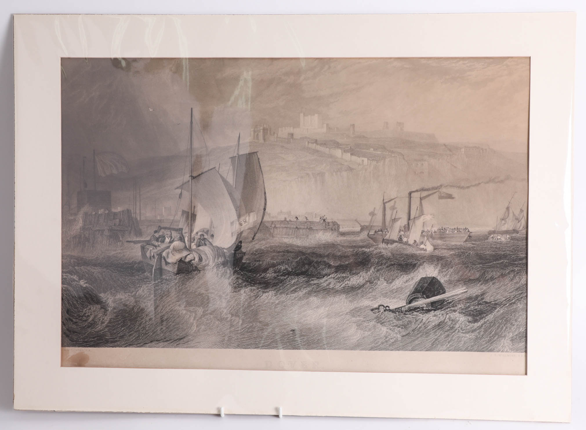 Two engraved 19th century prints including after J.M.W. Turner 'Dover' and W.L. Leitch 'The Villa