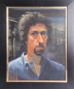 Piran Bishop, oil on canvas 'Self Portrait', signed verso, 58cm x 48cm (this is the Self Portrait