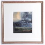 Michael Moss, watercolour 'Storm Light', framed and glazed, 21.5ocm x 19cm.