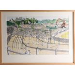 Richard Allman 'The Devonport End During Demolition' ink and wash, circa 2001/2002, framed and