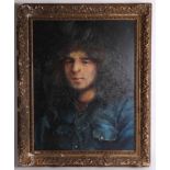 Robert Lenkiewicz (1941 - 2002) early oil on board, titled verso 'Tony Prior, died of drug