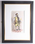 Robert Lenkiewicz (1941-2002), 'M Frobisher', pen and ink/watercolour, 38 x 23cm, a preparatory